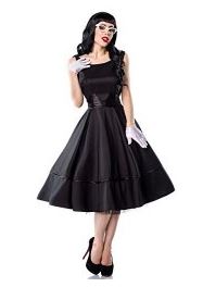 Schwarzes Abendkleid im 50er Jahre Stil