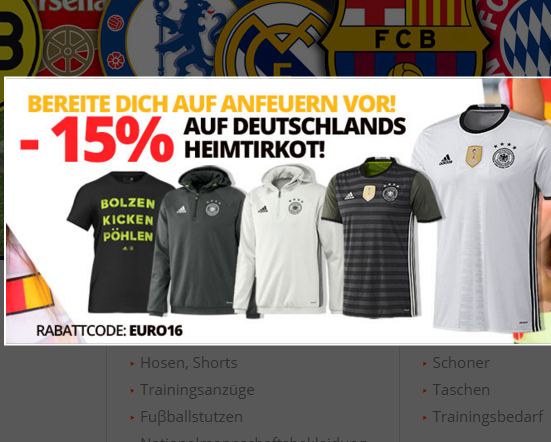 Rabattcode auf Deutschlands Heimtrikot